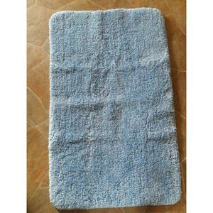 Microfiber Blue Bathroom Accent Rug 34" x 21" 